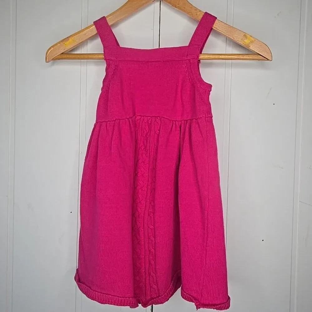 Gymboree Panda Sweater Dress Kids 5T Pink‎ Cable Knit Kawaii Animal Core